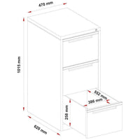 Steelco 3 Drawer Vertical Filing Cabinet