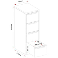 Steelco 4 Door Vertical Filing Cabinet