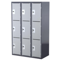 Steelco Heavy Duty School Lockers Triple Bank