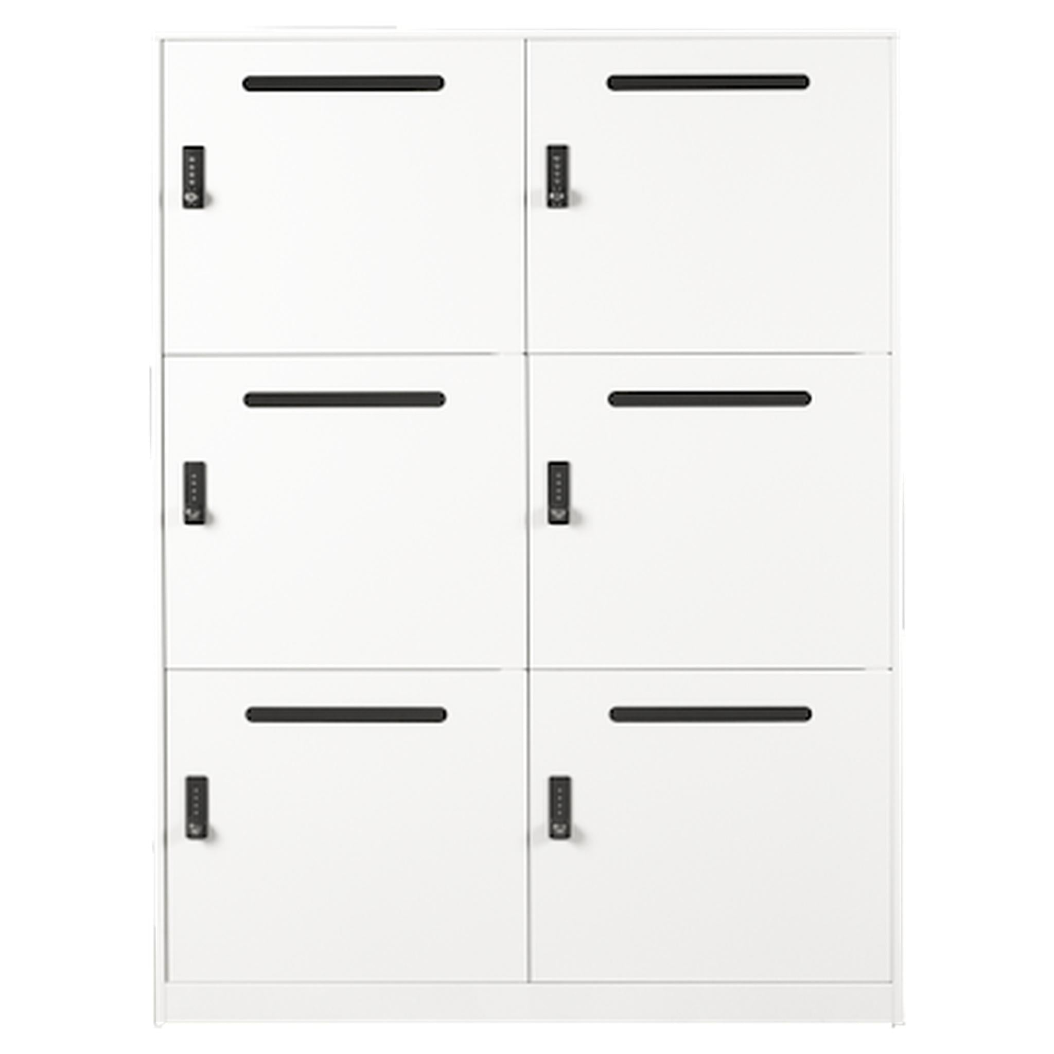 Steelco Slim Edge 6 Door Mail Slot Steel Locker with Combo Lock