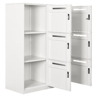 Steelco Slim Edge 6 Door Mail Slot Steel Locker with Combo Lock