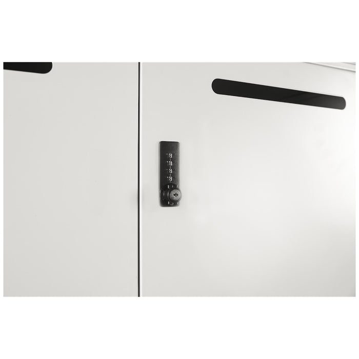 Steelco Slim Edge 6 Door Mail Slot Steel Locker with Combo Lock