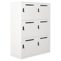 Steelco Slim Edge 6 Door Mail Slot Steel Locker with Combo Lock