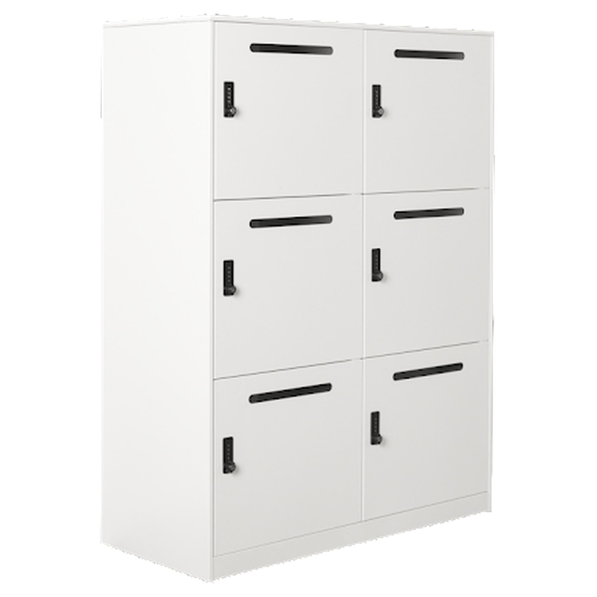 Steelco Slim Edge 6 Door Mail Slot Steel Locker with Combo Lock