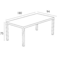 Tahiti Table 1800x940x750H