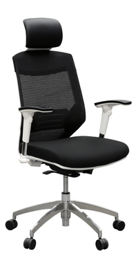 Vogue Mesh Back Chair - White Frame/Aluminium Base