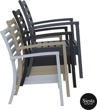 3 Piece Balcony Setting with Artemis XL Arm Chair and Ocean Side Table