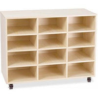Oak Mobile Storage Trolley