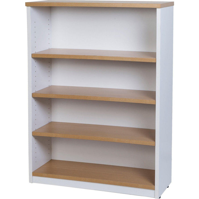 Logan Bookcase - 1200m Height - Oak/White