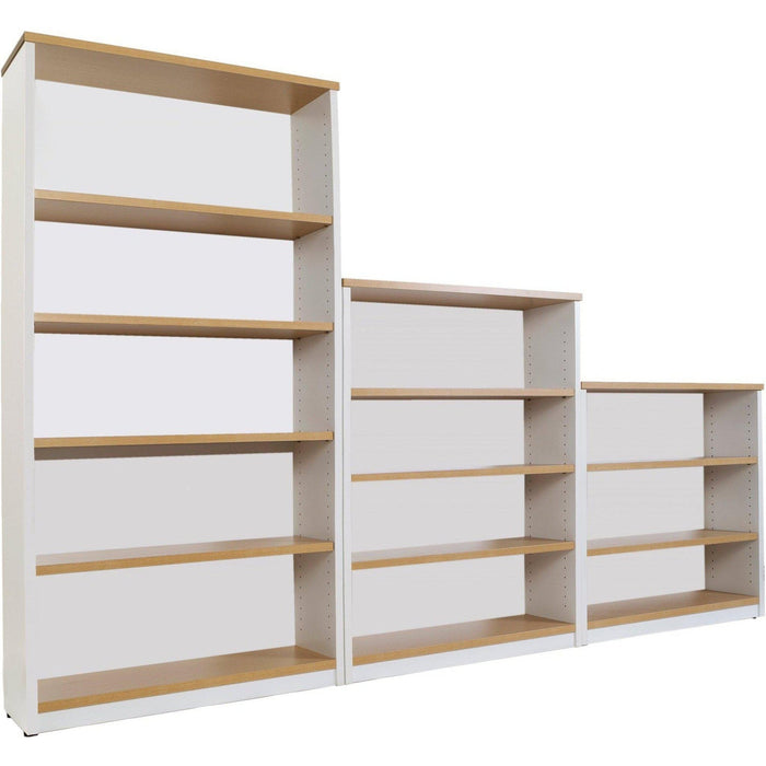 Logan Bookcase - 1800mm Height - Oak/White