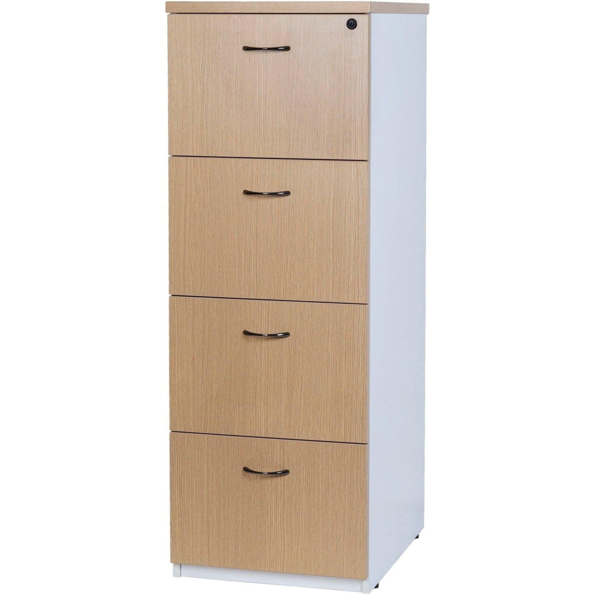 Logan Filing Cabinet - Oak/White