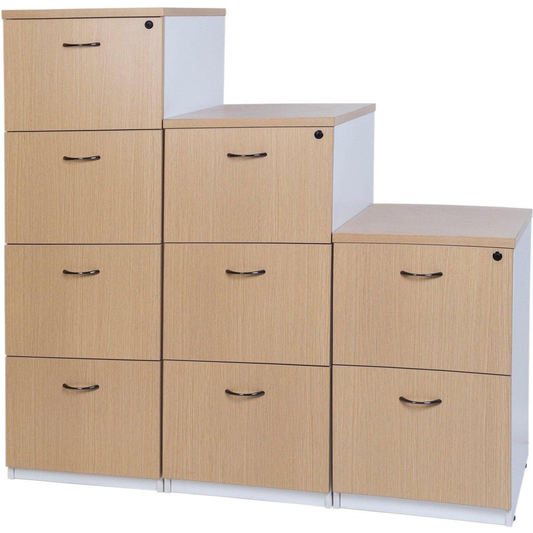 Logan Filing Cabinet - Oak/White