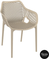 Vegas Table 4 Seater Outdoor Dining Setting with Air XL Armchair