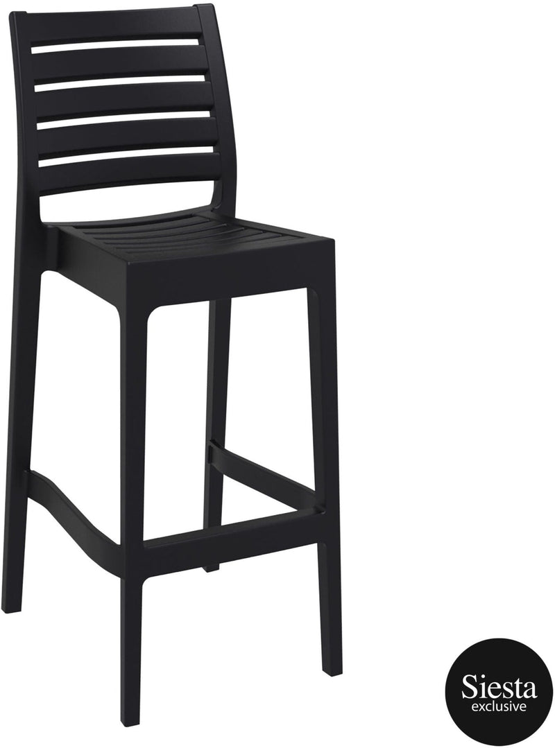 5 Piece Outdoor Bar Table Setting with Ares Barstools