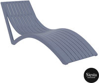 3 Piece Package Slim Sun Lounger and Ocean Side Table