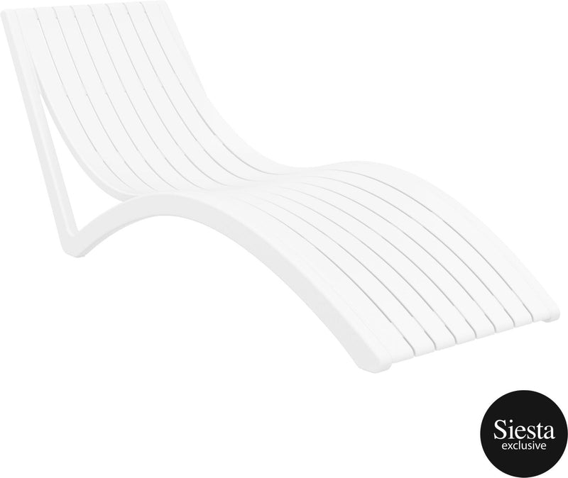 3 Piece Package Slim Sun Lounger and Ocean Side Table