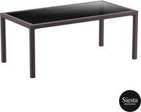 Tahiti 6 Seater Resin Rattan Dining Setting with Daytona Chair