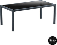 Tahiti 6 Seater Resin Rattan Dining Setting with Panama Chair