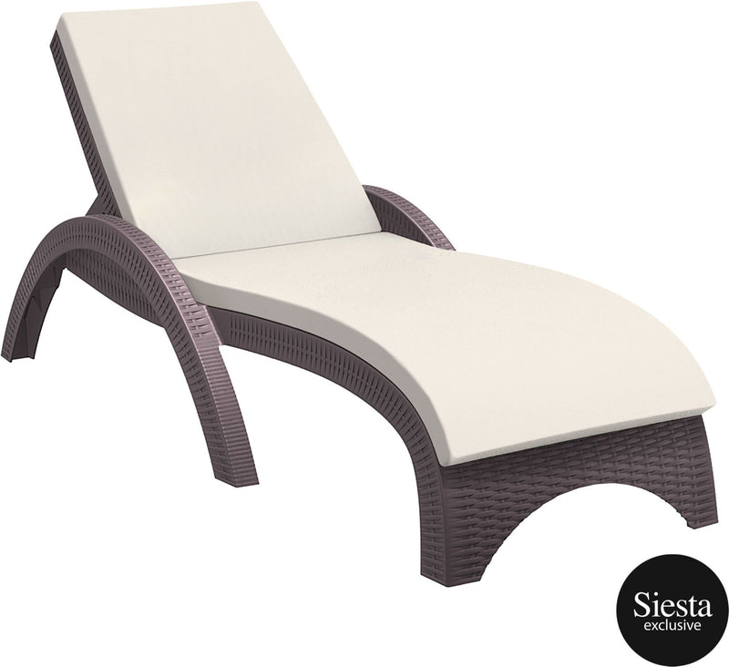 Resin Rattan Sun Lounger with Cushions 3 Piece Package with Tequila Side Table