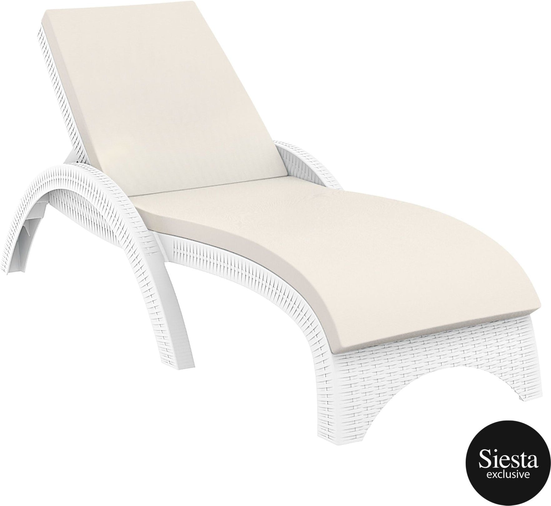 Resin Rattan Sun Lounger with Cushions 3 Piece Package with Tequila Side Table