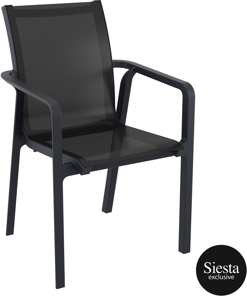 Sky 5 Piece Outdoor Table Setting with Pacific Arm Chairs