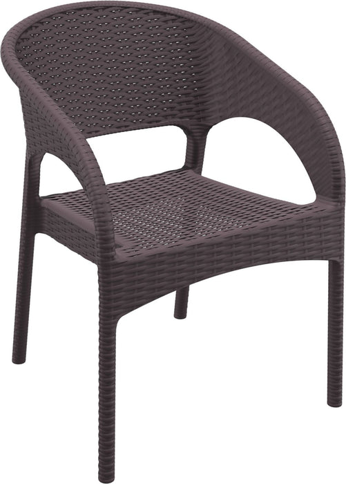 Resin Rattan 3 Piece Chat Setting with Panama Armchair