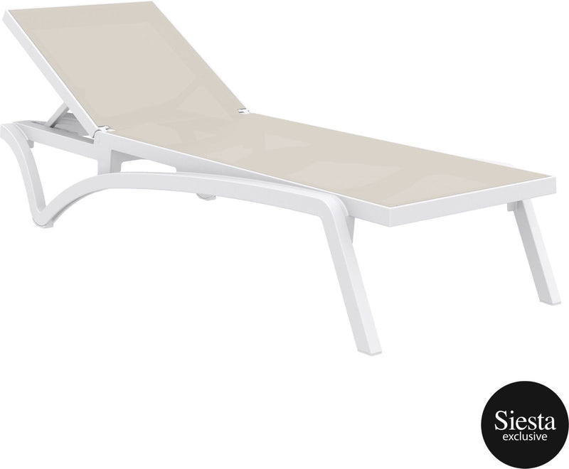 2 Piece Pacific Sun Lounger with Ocean Side Table Set