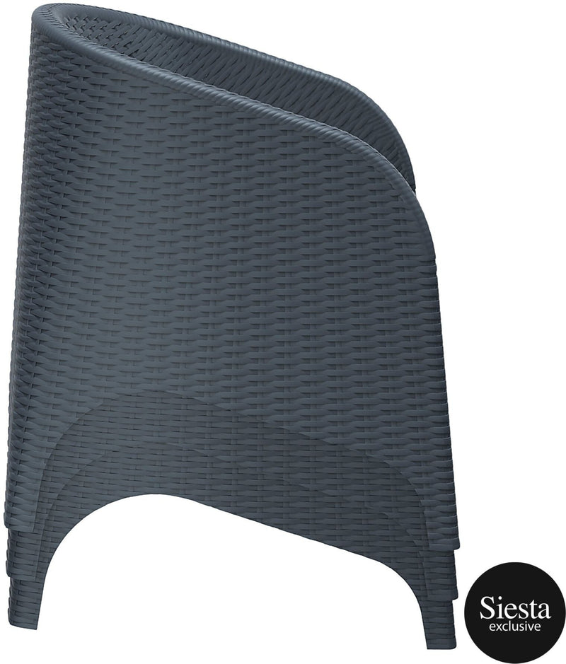 5 Piece Outdoor Tub Chair Setting Aruba Armchair