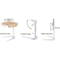 Reykjavik Compact Height Adjustable Folding Side Table