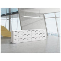 Steelco Slim Edge 6 Door Mail Slot Steel Locker with Combo Lock