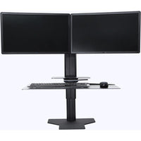 Uprite Ergo Sit2Stand Electric Dual Monitor Riser