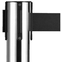 Barrier Pole Retra Chrome Black Belt 2M